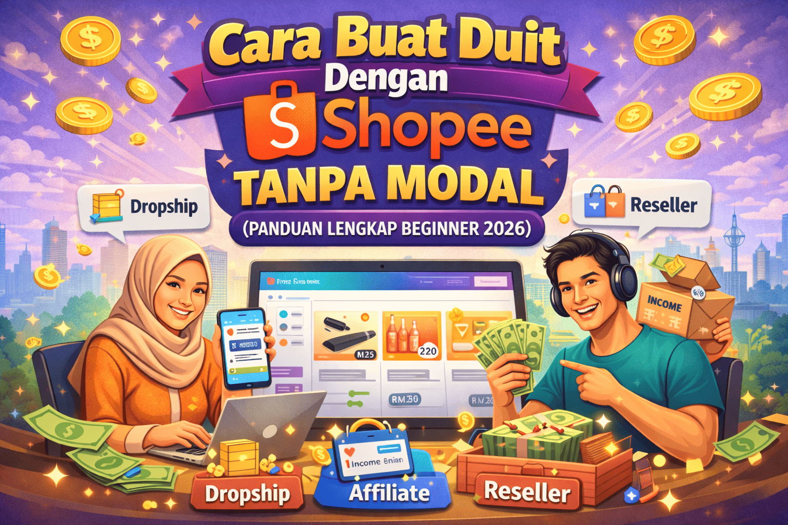 Cara Buat Duit Dengan Shopee Tanpa Modal