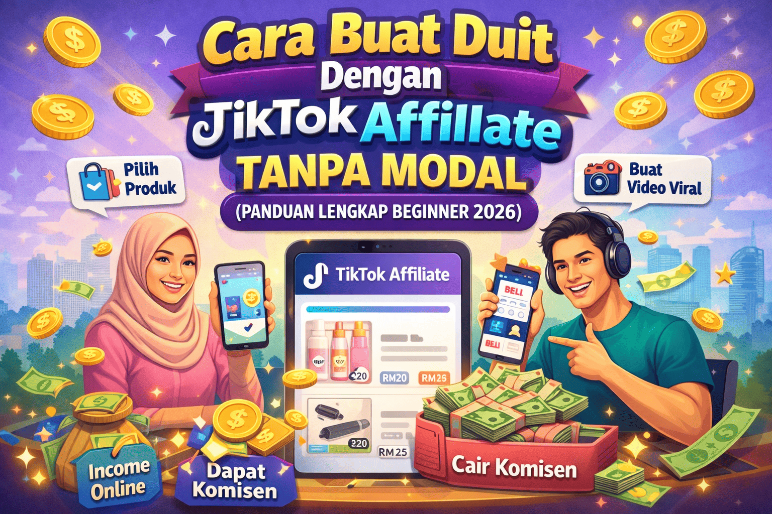 Cara Buat Duit Dengan TikTok Affiliate Tanpa Modal