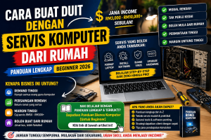 cara buat duit servis komputer dari rumah